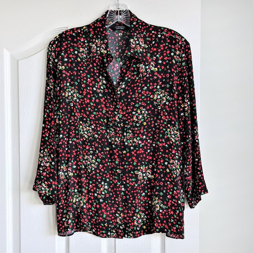 & Other Stories Black Floral Blouse